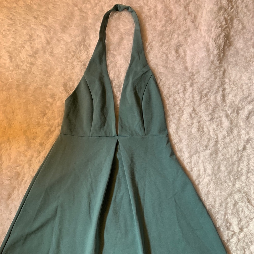 Blue summer halter dress